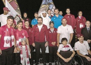 مشاركة الاتحاد القطري لذوي الاحتياجات الخاصة في جوله العلم