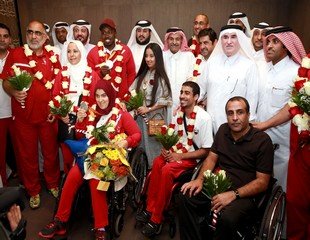 وصول لاعبي الالعاب البارلمبيه 