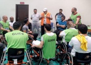   نشاط رمضان لرياضة كرة السلة على الكراسي المتحركة  